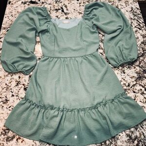 Altar'd State Mint Green Textured Dobby Dress Blouse Size  M Boho Cottagecore